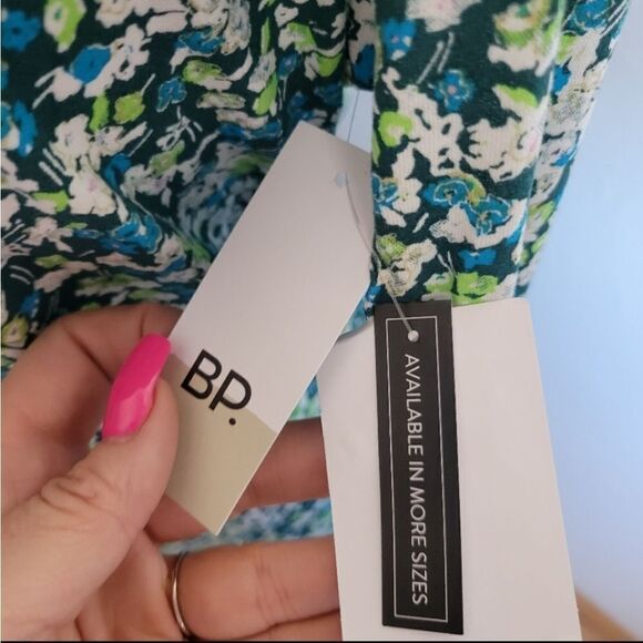 NWT Nordstrom BP Blue Green Floral Dress - Picture 6 of 6